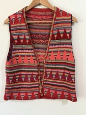 Vintage Kaffe Fassett Vest In Cones Waistcoat Pattern.  Not Tag.  Please Read