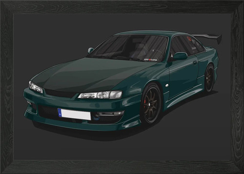 Nissan silvia s14 200sx framed - nissan,