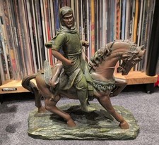VINTAGE CROSA COLLECTION 1994 ARAB WARRIOR ON HORSEBACK RESIN FIGURINE, RARE