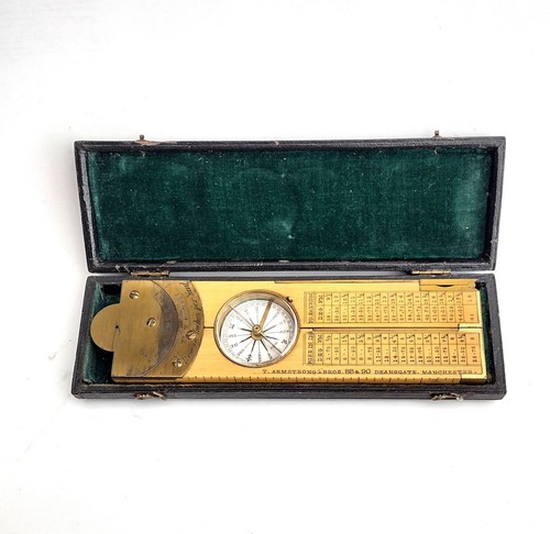 Six inch clinometer - , case