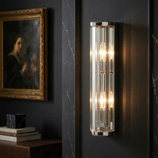 Art Deco Chrome Finish Fluted