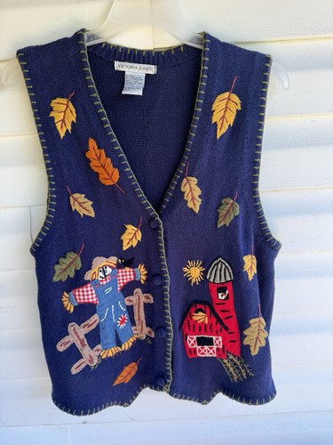 Vintage fall themed knit - vintage,