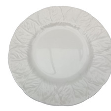 Wedgwood Bone China Countryware 20.5cm Salad / Dessert Plate White Cabbage Leaf
