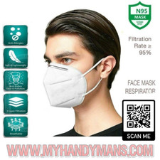 Pack of 10 FFP2/N95 Respirator Face Masks - High Filtration, CE Certified