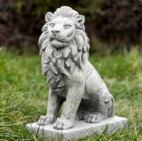 Concrete lion guardian statue