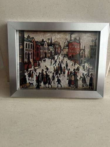 Vintage lowry print village - print,