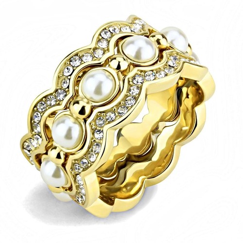 Gold pearl ring - , piece