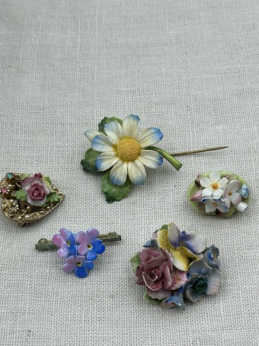 Vintage porcelain flower - porcelain,