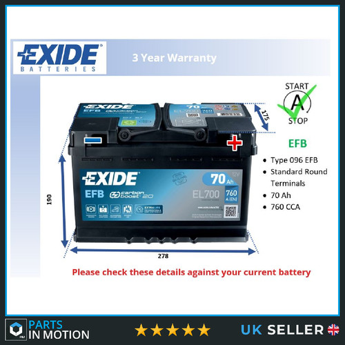 Efb car battery fits bmw - car,