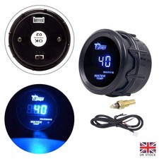Car Water Temp Gauge Blue Digital LED Temperature Auto Meter 2" 52mm Universal