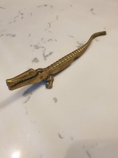 Vintage Brass Crocodile