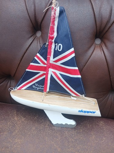 Vintage wooden sailing boat