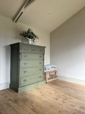 Large vintage painted chest of