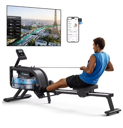 Water rowing machine for - rowing,
