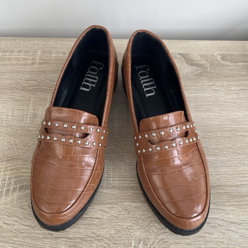 Faith tan crocodile embossed - tan, crocodile-embossed