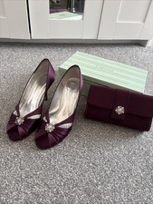 Purple Satin Occasion Peep Toe