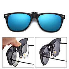Clip On Flip Up Polarized Square Sunglasses Men Women Driving Fishing Glasses 