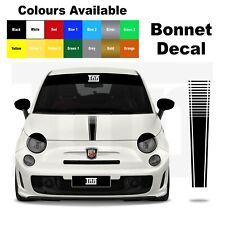 Abarth Fiat 500 595 Punto Bonnet Stripe Graphic Decal Sticker Livery Badge