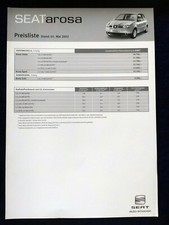 Seat Arosa brochure 05.2002