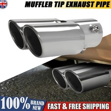 Silver Twin Dual Exhaust Pipe