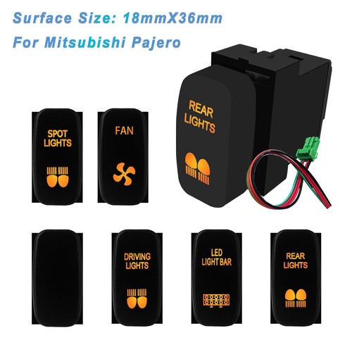 Orange led push - push, switch