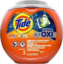 Tide Pods Plus Ultra Oxi, Liquid Laundry Detergent Pacs, 32 Counts