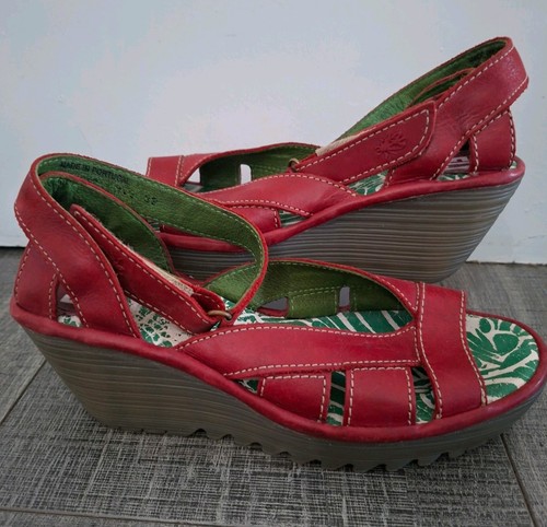 Fly london red ankle - red, strap