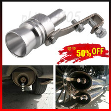 Car Exhaust Pipe SIlver Turbo Sound Whistle Simulator Muffler Roar Maker