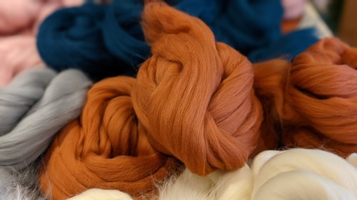 Merino chunky wool roving - chunky,