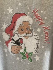 Cath Kidston Xmas Santa Robin Graphic Sweatshirt  Top Jumper size L Up to Ch 46”