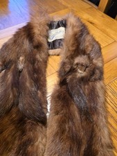 1940s Gothic Steampunk 7 Pelt Mink Stole Exclusive Expert Furriers Hyams Bros.