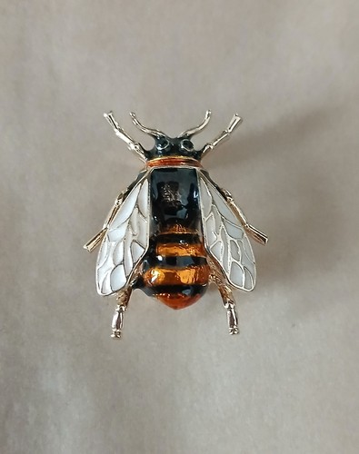 Beautiful enamel bee - beautiful,