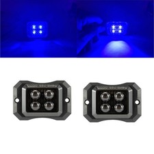 2x 4 LED Car Marker Strobe Flashing Recovery Lightbar Truck beacon Lights 12-24V