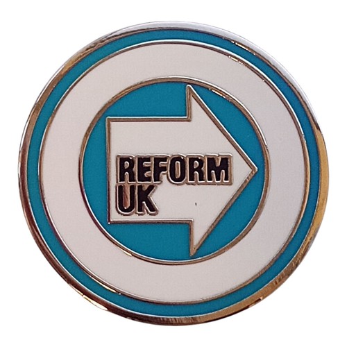 Reform enamel lapel pin - reform,