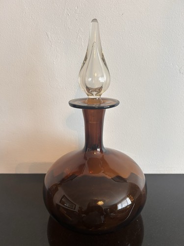 Vintage amber hand blown - hand,