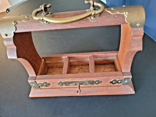 Small brass bound antique - small, bound,