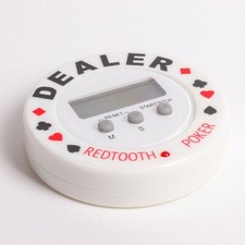 Professional Poker Dealer Button with Digital Timer Display & Loud Alarm