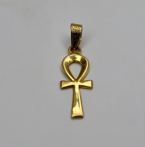 18k gold egyptian ankh - egyptian, pendant