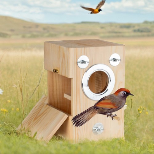 Nesting house wooden bird - wooden,