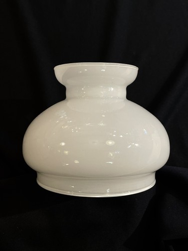 Small white glass cowl - white,