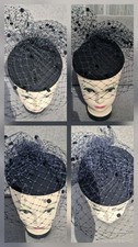 Job Lot 4 Wedding Fascinator Hats Failsworth 2  X Blue 2 x Black 