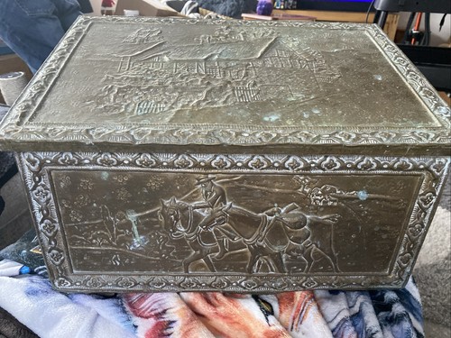 Vintage wood embossed brass - embossed,
