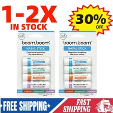 4X BoomBoom Essential Oil Menthol Inhaler Aromatherapy Inhaler Nasal Stic 1-2Pcs
