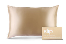 SLIP Queen Silk Pillowcase Caramel 100% Mulberry 22 Momme Anti-Aging Case NEW