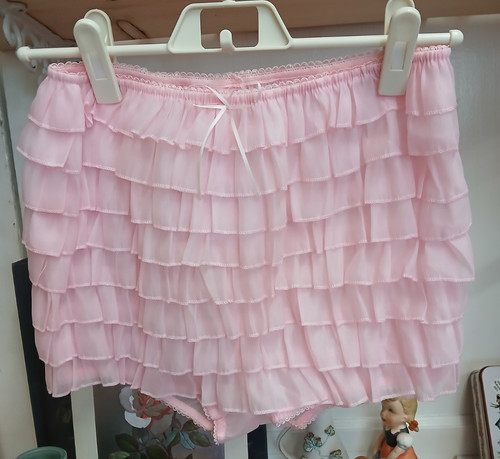 Pink ruffle shorts panties - shorts,,