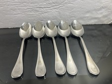 Set of 5 Guy Degrenne Verlaine Stainless 9 3/4" Solid Serving Spoons