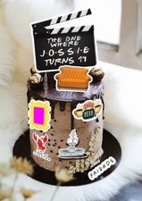 Friends Movie Clapper Board Birthday Cake Topper Personalised Set FREE Postage