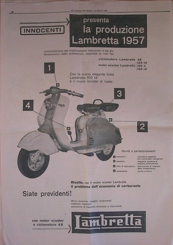 Production lambretta 1957 - lambretta,