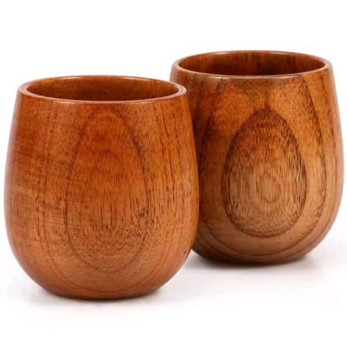 2pcs wooden cup - wooden, handmade