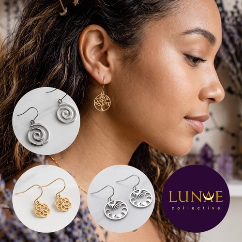 Earrings boho stainless steel - earrings,